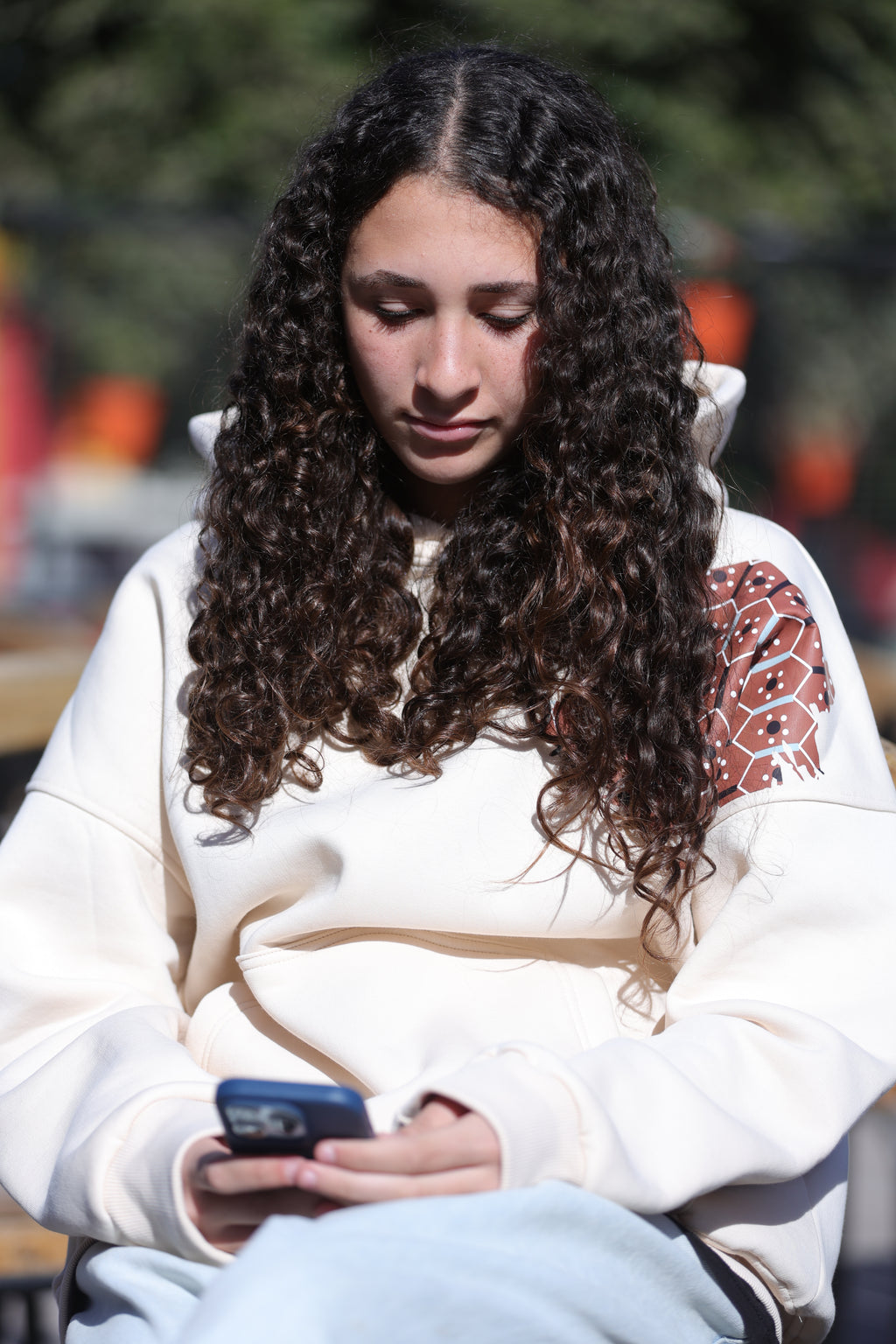 Eye Mask hoodie - Soft Cream