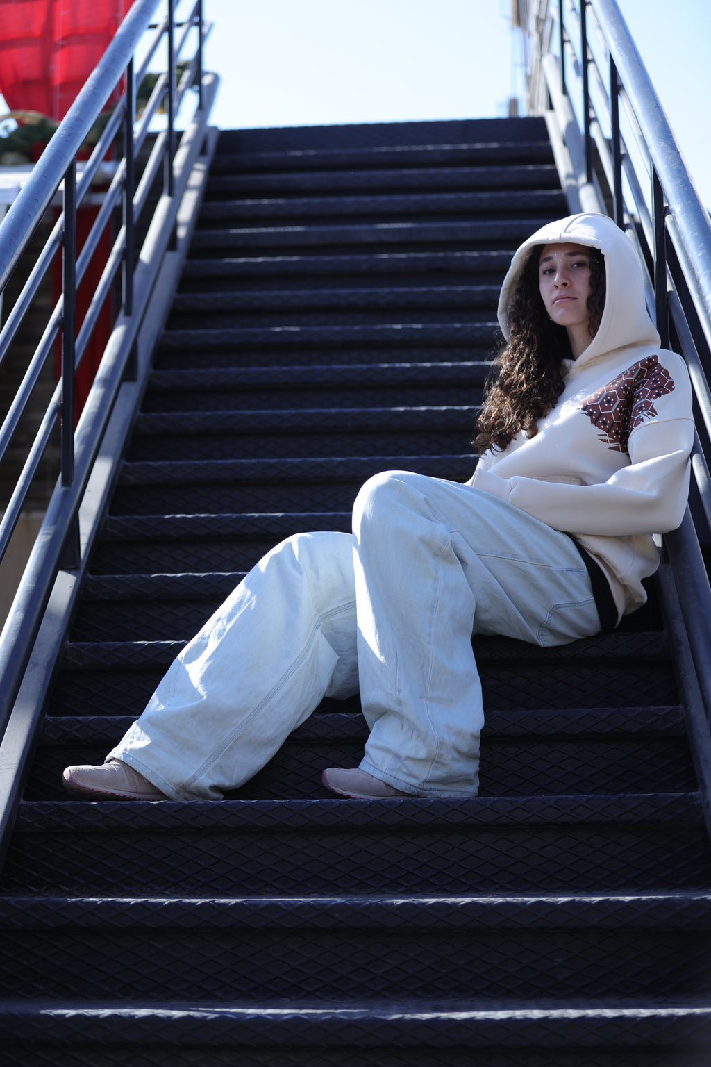 Eye Mask hoodie - Soft Cream