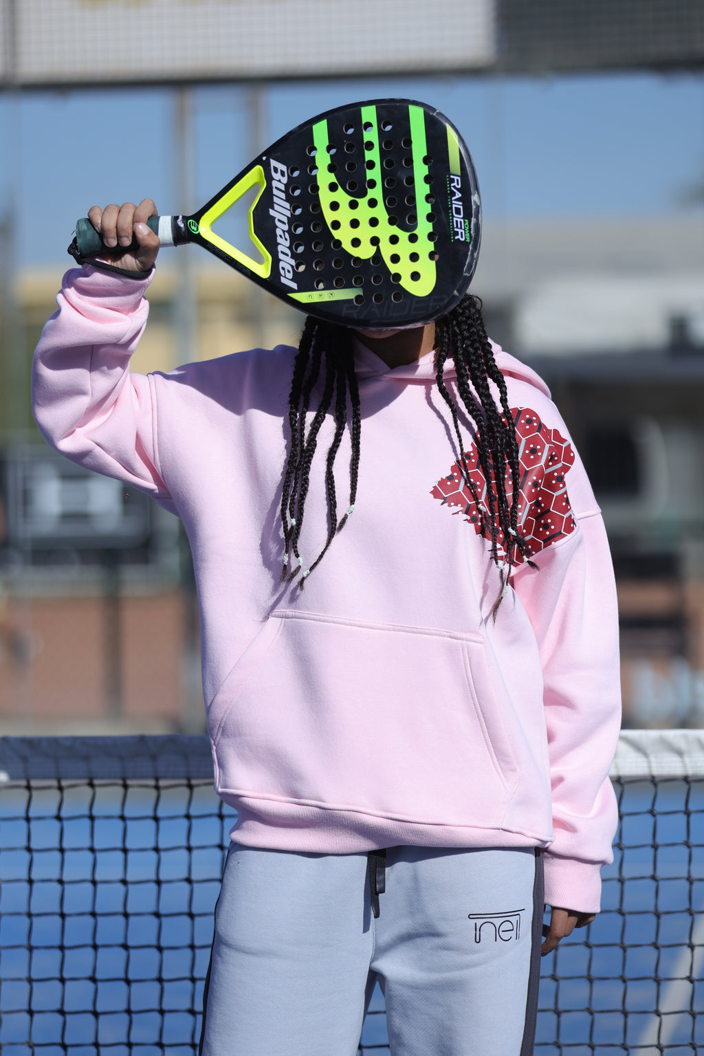 Eye Mask hoodie - Soft Pink