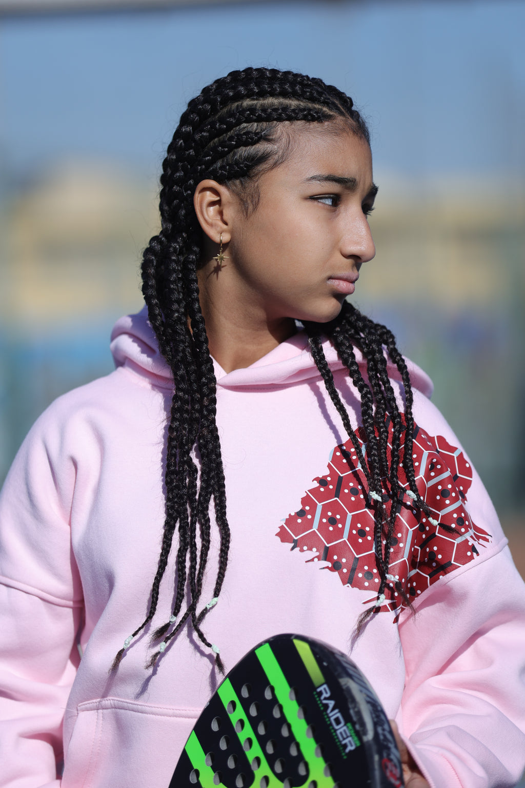 Eye Mask hoodie - Soft Pink