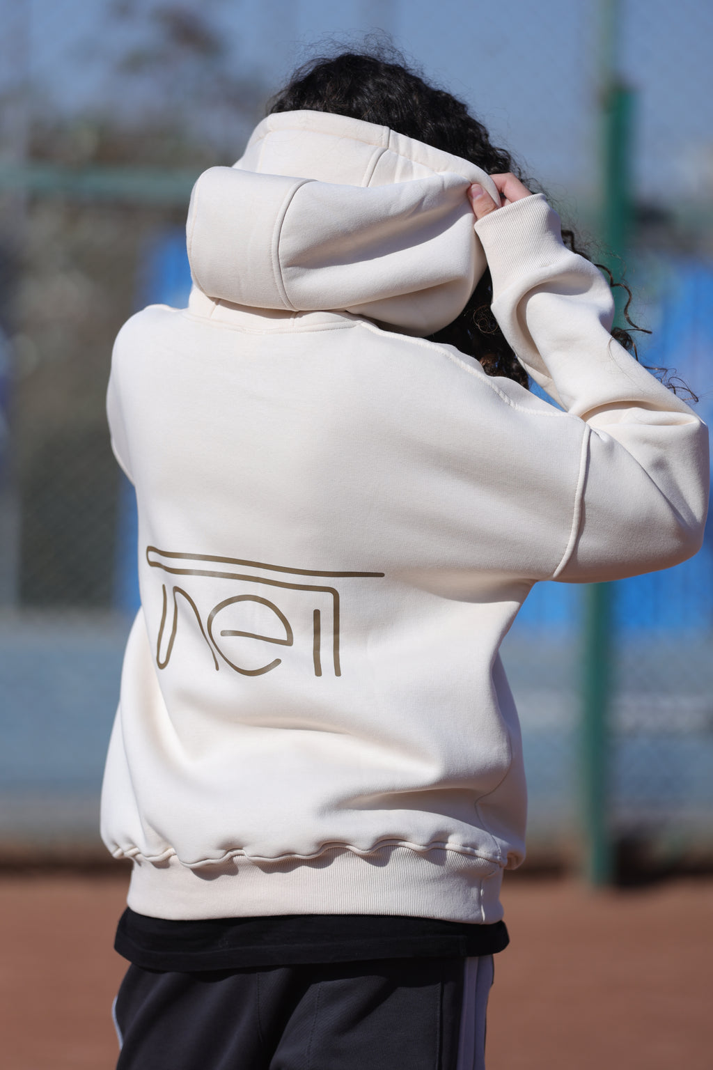Eye Mask hoodie - Soft Cream