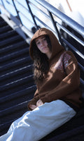 Eye Mask hoodie - Brown