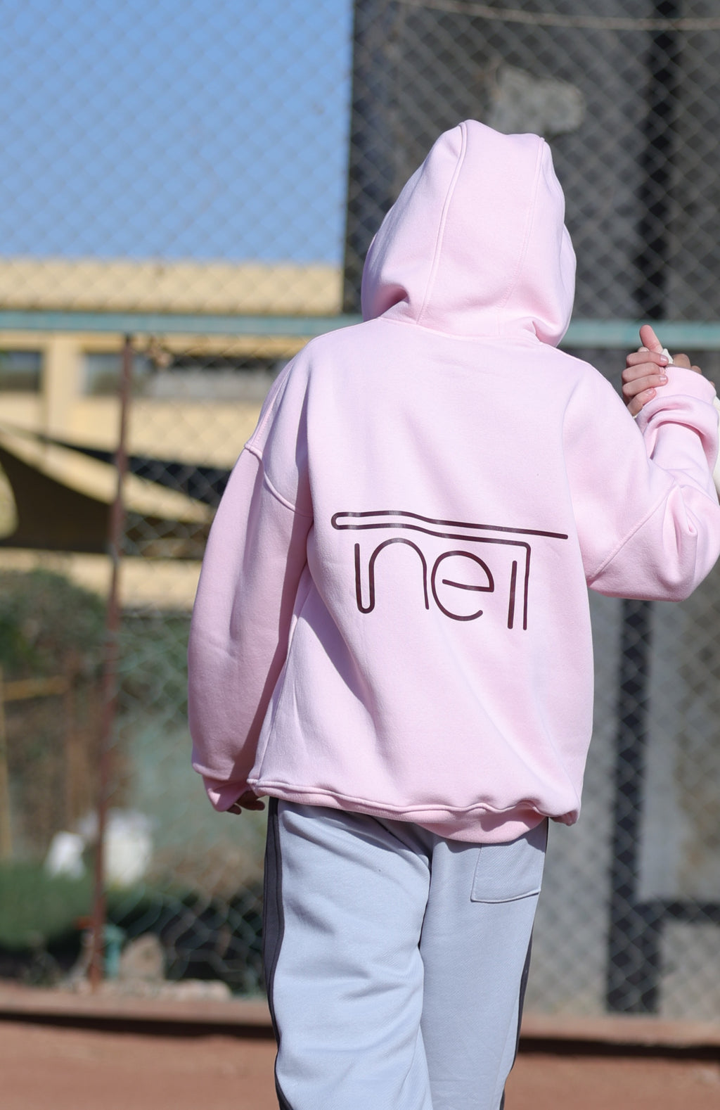 Eye Mask hoodie - Soft Pink